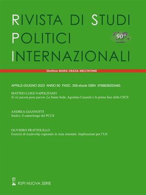 cover image of Rivista di Studi Politici Internazionali 2/2023